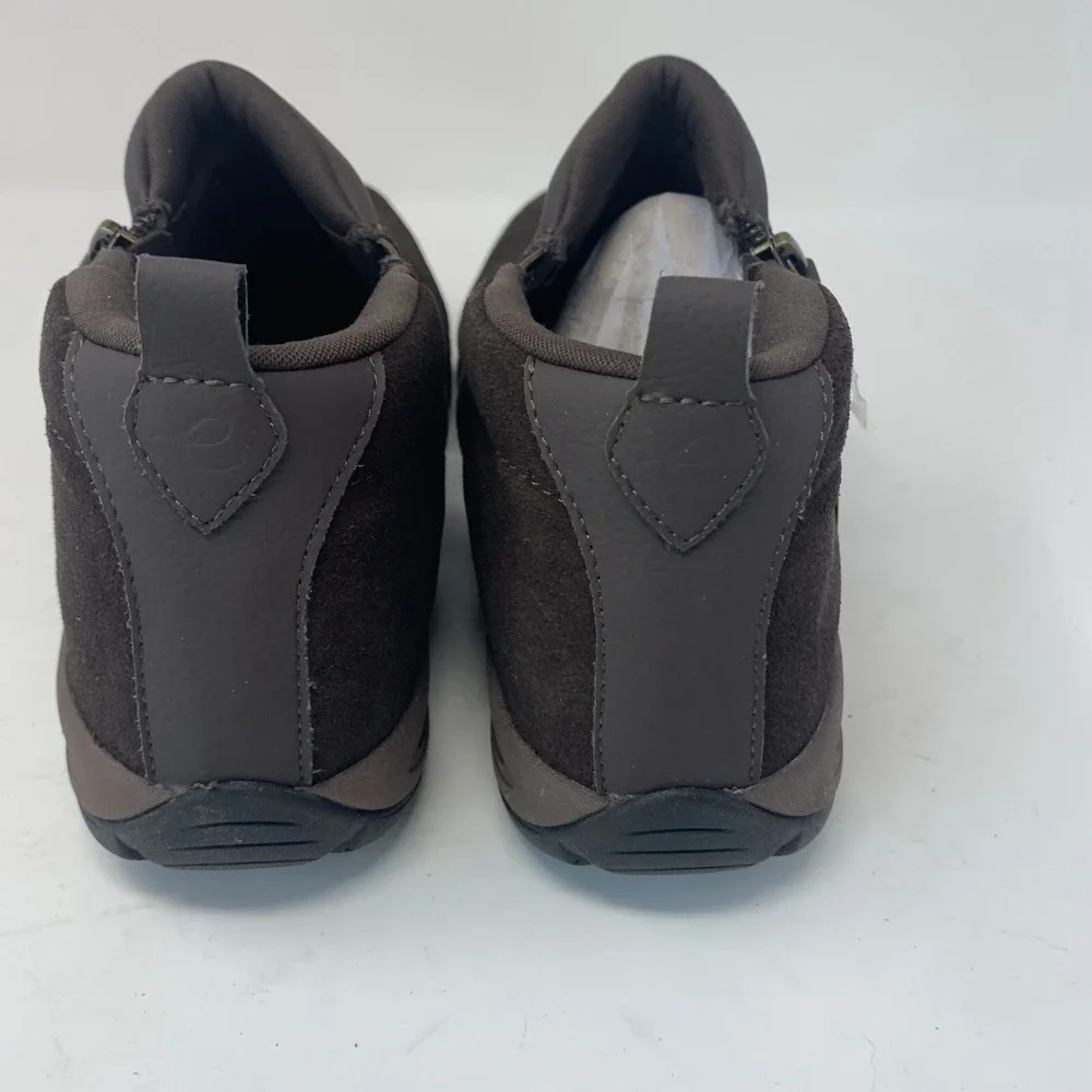 Easy Spirit Evony Ankle Boots Women's 12M Dark Brown Suede Casual Side Zip S0729